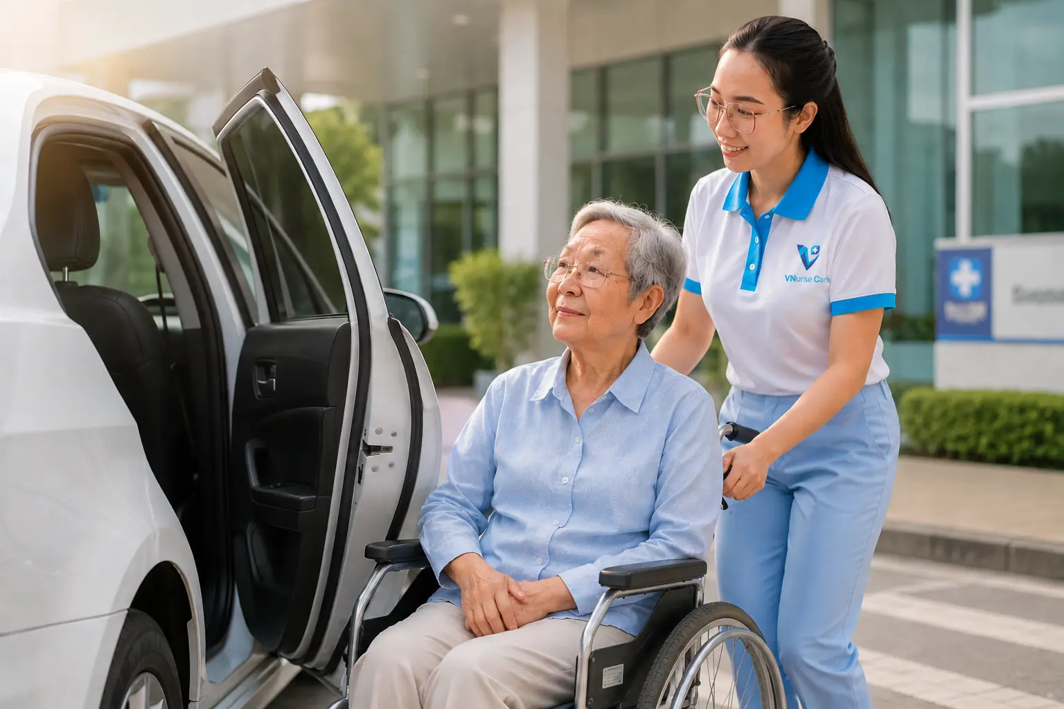 บริการพาผู้สูงอายุไปพบแพทย์ VNurse Care